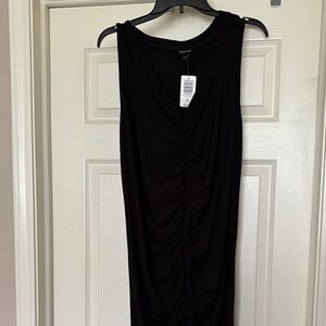 Torrid Black Ruched Midi Dress